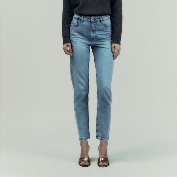 Zara Jeans Nwt Brand Zara Usa 4 High Rise Slim Mom Leg Condition